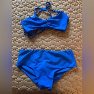 Blue cheeky swimsuit